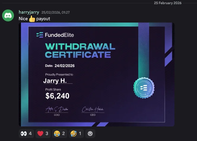 Harry J payout certificate