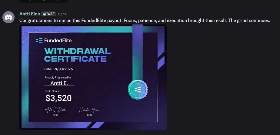 Antti eino payout certificate